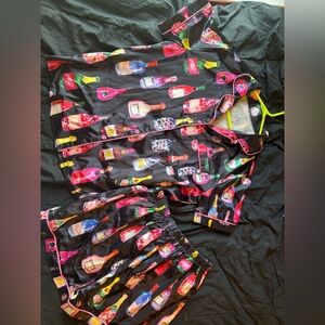 Colorful Bottle Print Pajama Set